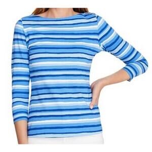J.Mclaughlin Wavesong Catalina Cloth Top 3/4 Sleeve Boat Neck Women’s Large